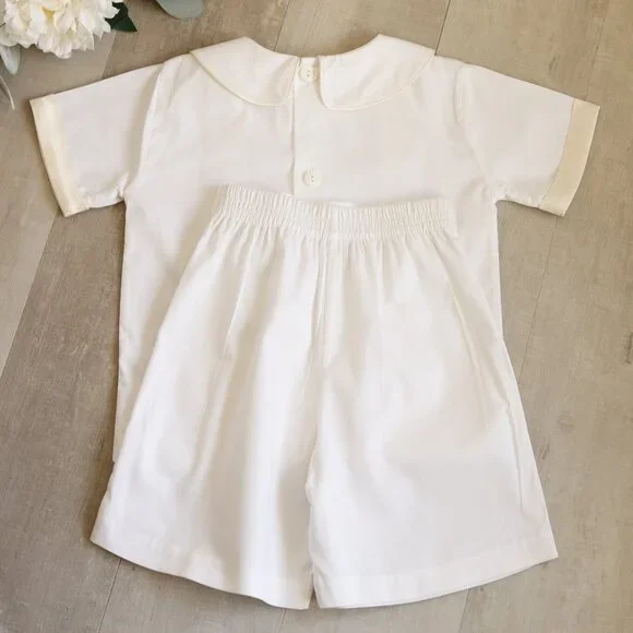 Strasburg Heirloom Boy's White Ivory Dressy Short Set Ring